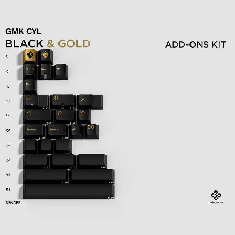 GMK Black & Gold - Kit:Addons