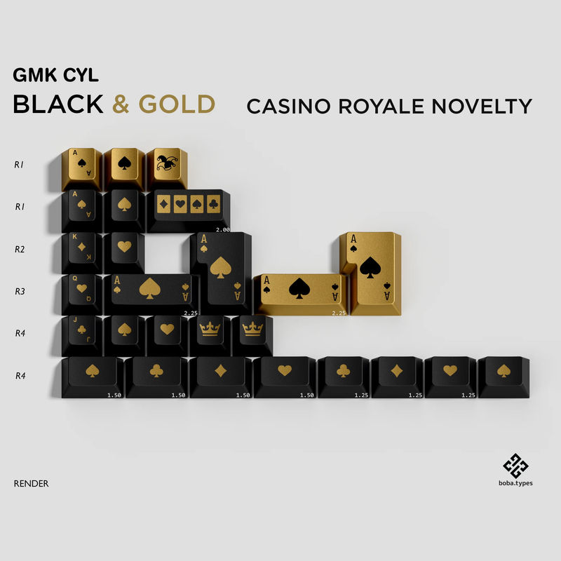 GMK Black & Gold - Kit:Casino Royale Novelties