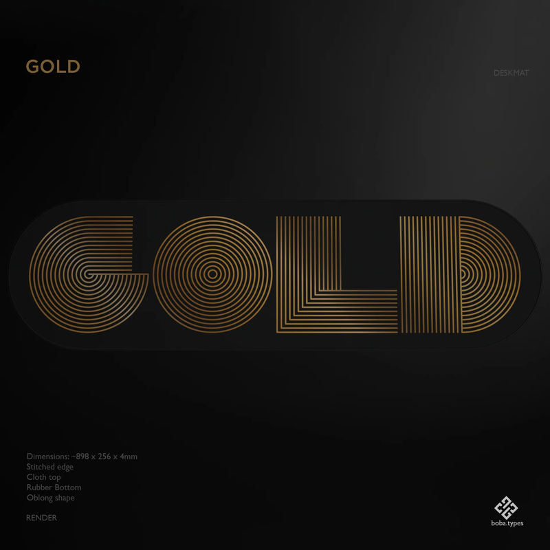 GMK Black & Gold - Kit:GOLD Deskmat