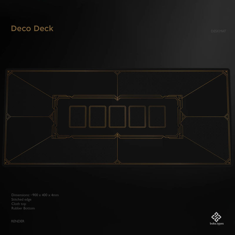 GMK Black & Gold - Kit:Deco Deck Deskmat