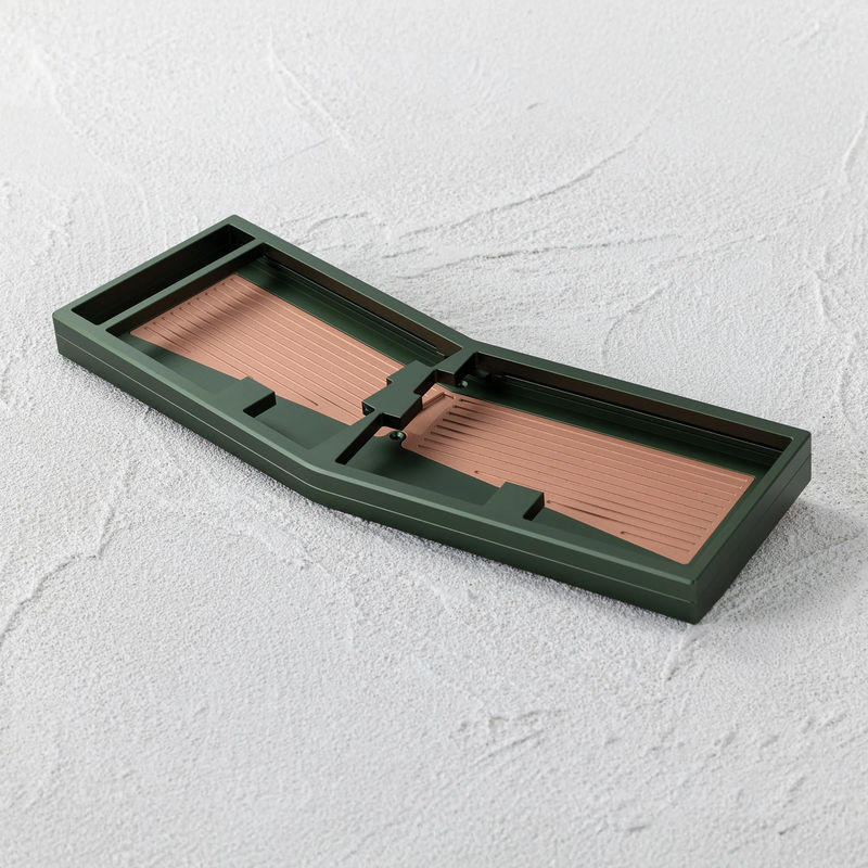 Boomerang - Case Color:Anodized Dark Green - Weight bar:Patina Gray