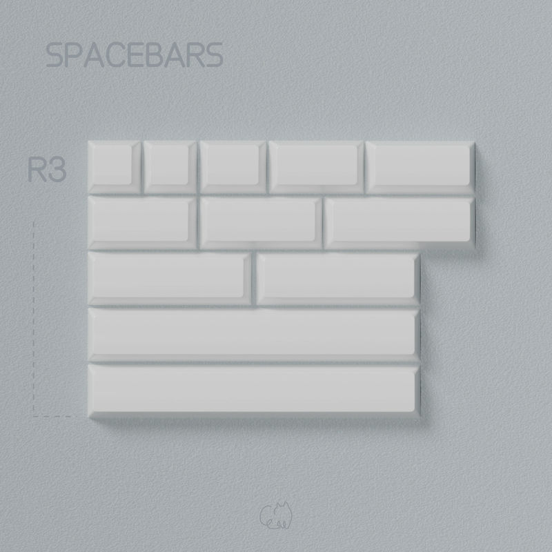 JTK HSA Profile Snow camping ABS keycaps - Size:Spacebar