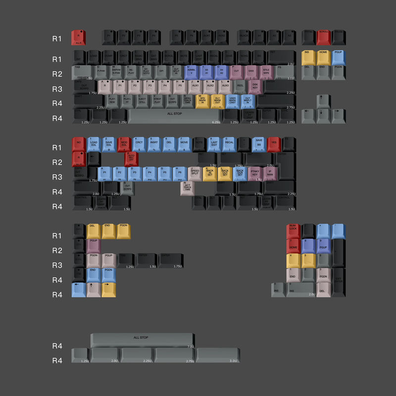S9000 Cherry profile Keycaps - Kit:S9000 BLACK