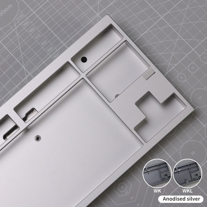 Ready to Use KBD8X MKIII Keyboard With PBTfans Inkdrop - Case color:Anodised silver - Layout:WK