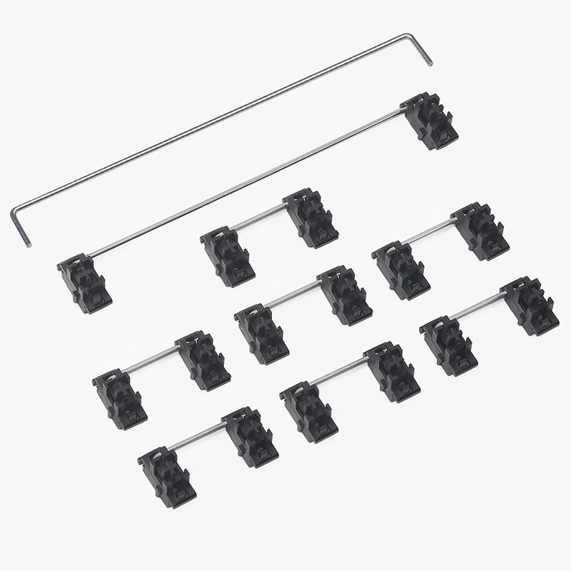 Gateron plate mounted stabilizers - Size:104 keyboard set - color:Black