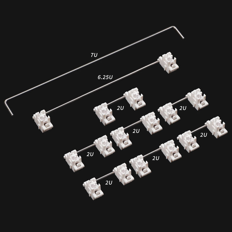 Gateron plate mounted stabilizers - Size:104 keyboard set - color:White