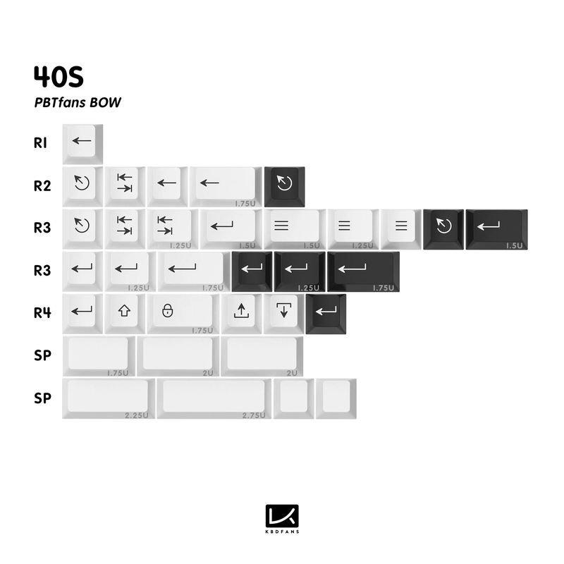 K KBDfans PBTfans BOW - KIT:40S