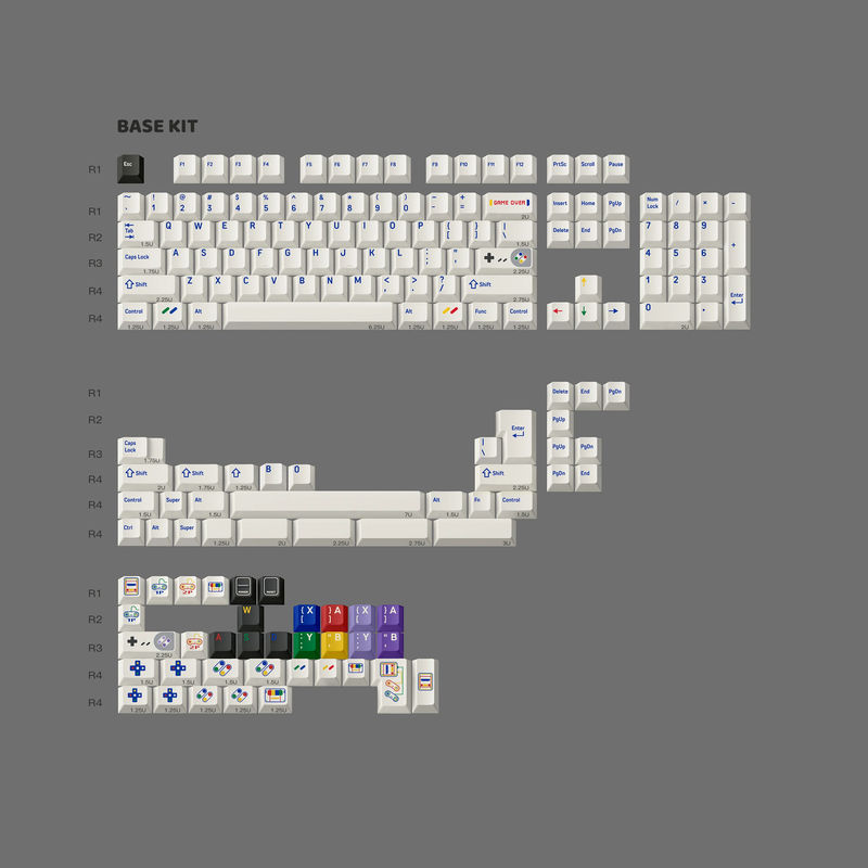FBB SFC 1990 Cherry profile keycap set - Kit:Base Kit