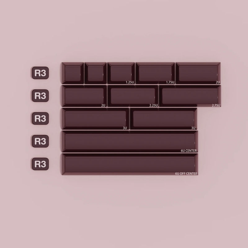 JTK HSA Profile Rouge ABS keycaps - Kit:Spacebar