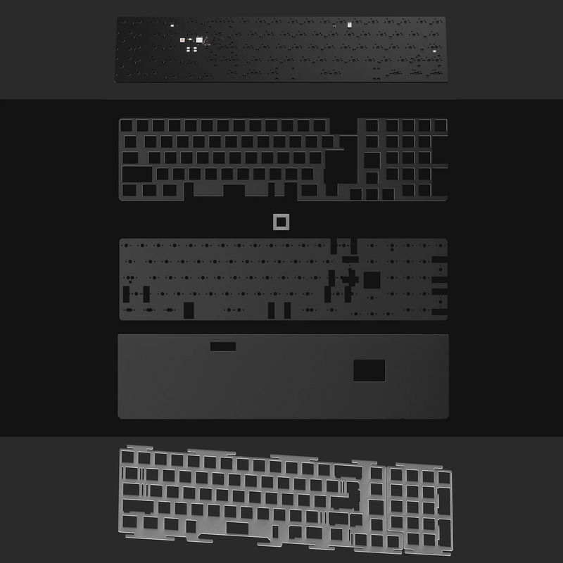 TET plate+pcb+foam kit - Option:1.6mm Non-Flex cut Solder PCB+PC Plate+Foam kit