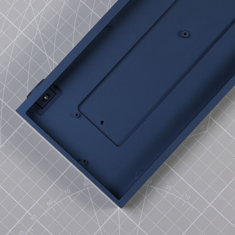 Tofu60 Redux kit - Color (without brass weight bar):Anodized Dark Blue - Plate:Aluminum Black - PCB:60% RGB ANSI Hotswap PCB