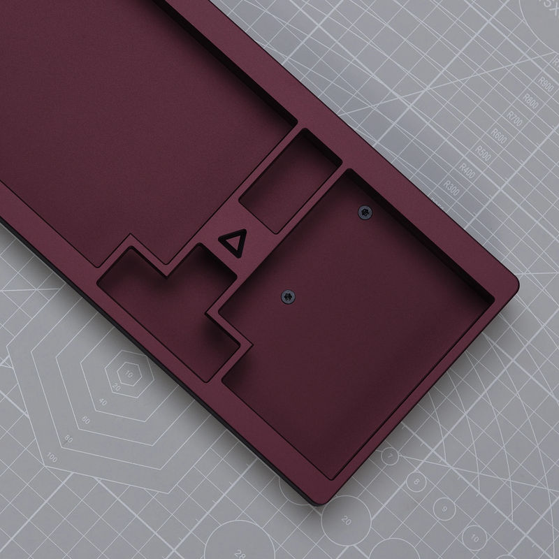 TET - Case:Anodized Burgundy Red - PVD stainless steel weight (excluding color chips):PVD Black