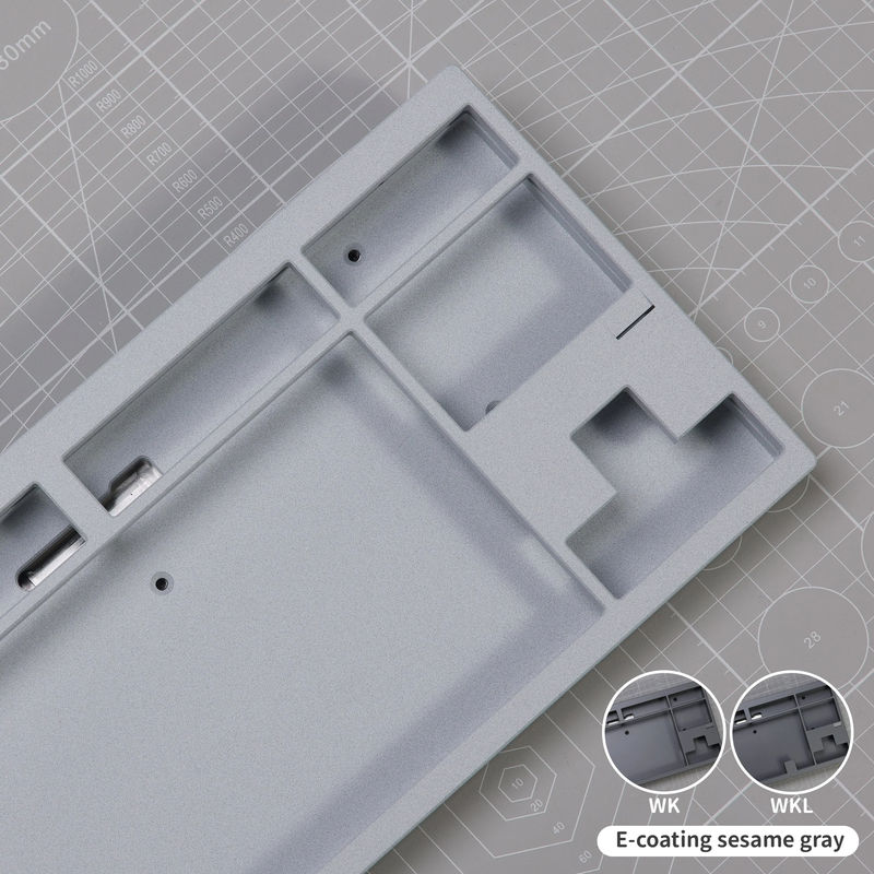 Ready to Use KBD8X MKIII Keyboard With PBTfans WOB Base/RGBY Text - Layout:WKL - Case color:E-coating sesame gray