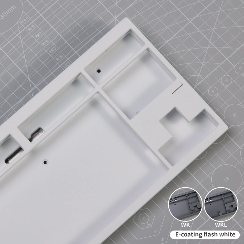 Ready to Use KBD8X MKIII Keyboard With PBTfans WOB Base/RGBY Text - Layout:WKL - Case color:E-coating flash White