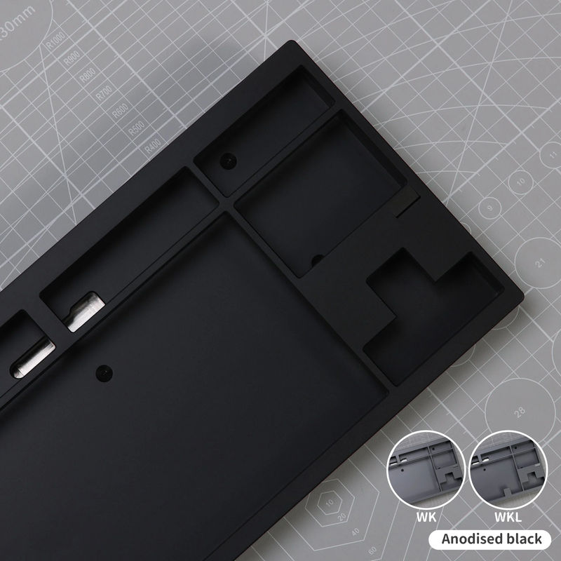 Ready to Use KBD8X MKIII Keyboard With PBTfans WOB Base/RGBY Text - Layout:WKL - Case color:Anodised black