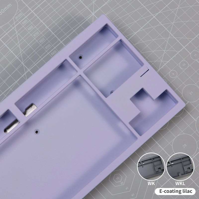 Ready to Use KBD8X MKIII Keyboard With PBTfans WOB Base/RGBY Text - Layout:WKL - Case color:E-coating lilac