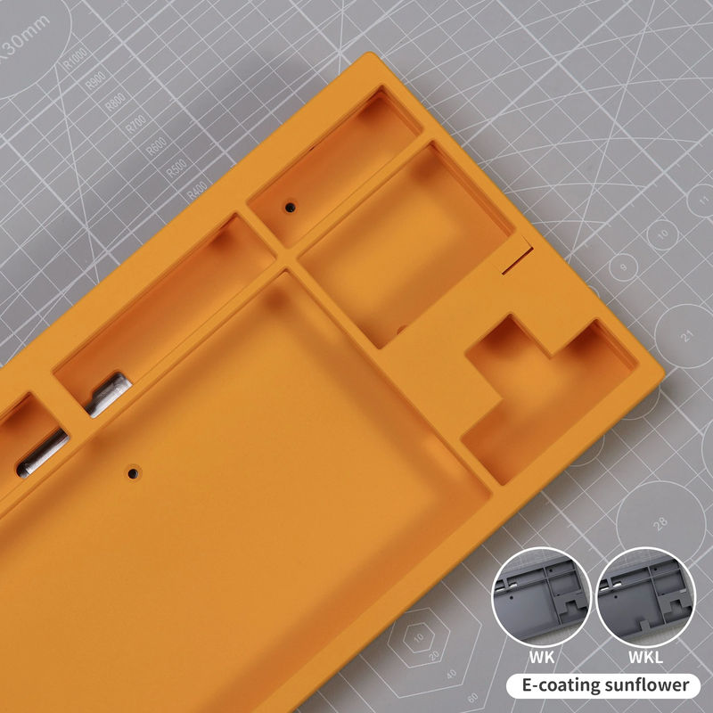 Ready to Use KBD8X MKIII Keyboard With PBTfans WOB Base/RGBY Text - Layout:WKL - Case color:E-coating sunflower