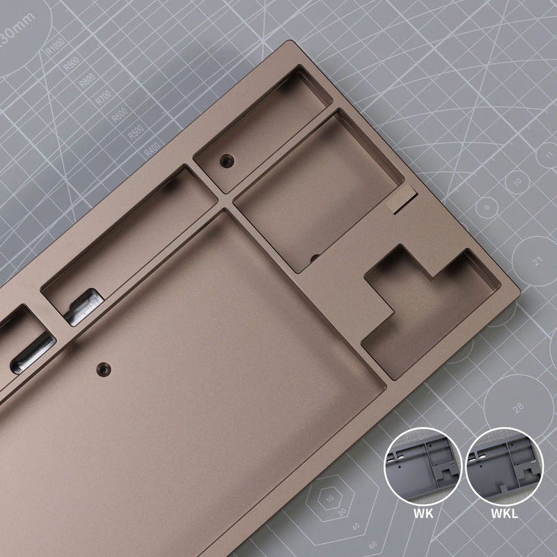 Ready to Use KBD8X MKIII Keyboard With PBTfans WOB Base/RGBY Text - Layout:WKL - Case color:Anodised mocha