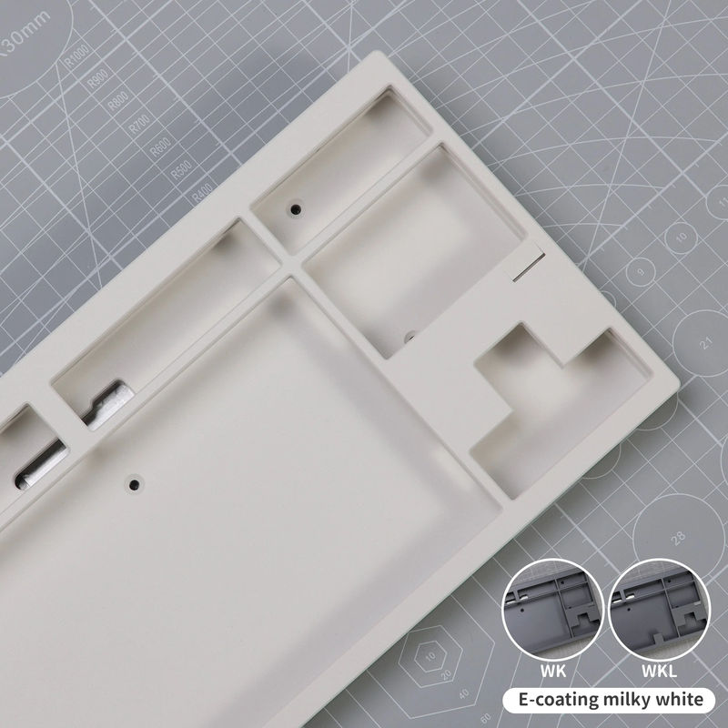 Ready to Use KBD8X MKIII Keyboard With PBTfans WOB Base/RGBY Text - Layout:WKL - Case color:E-coating milky white