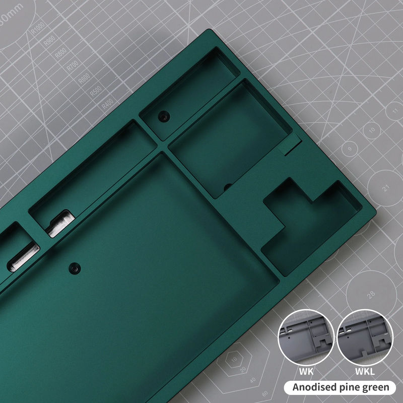 Ready to Use KBD8X MKIII Keyboard With PBTfans WOB Base/RGBY Text - Layout:WKL - Case color:Anodised pine green