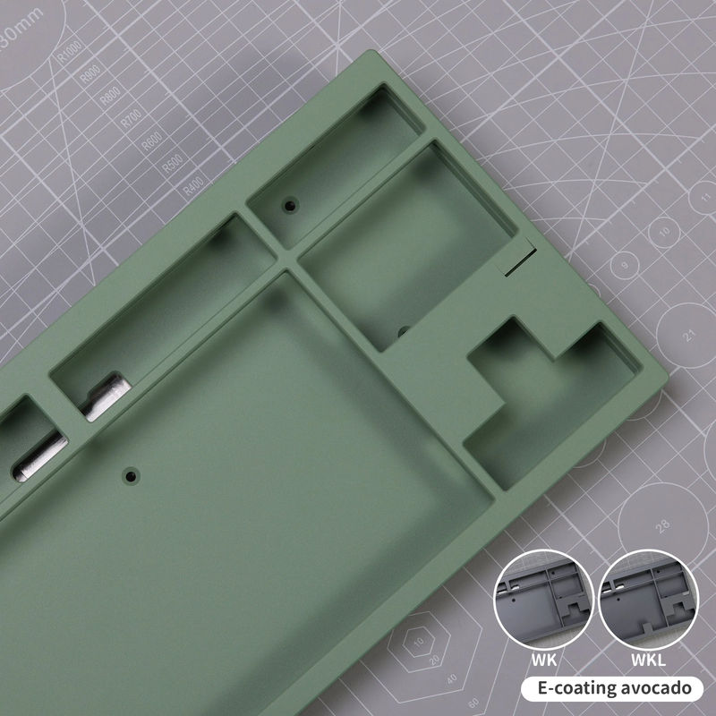 Ready to Use KBD8X MKIII Keyboard With PBTfans WOB Base/RGBY Text - Layout:WKL - Case color:E-coating avocado