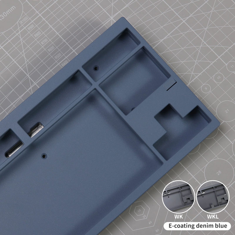 Ready to Use KBD8X MKIII Keyboard With PBTfans WOB Base/RGBY Text - Layout:WKL - Case color:E-coating denim blue
