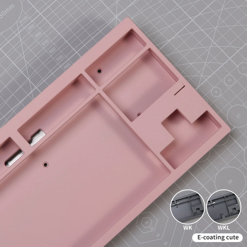 Ready to Use KBD8X MKIII Keyboard With PBTfans WOB Base/RGBY Text - Layout:WKL - Case color:E-coating cute