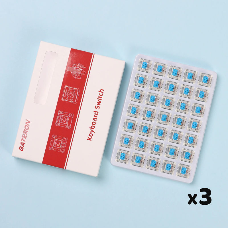 Gateron G Pro 3.0  Blue Clicky Switches - Quantity:3 packs
