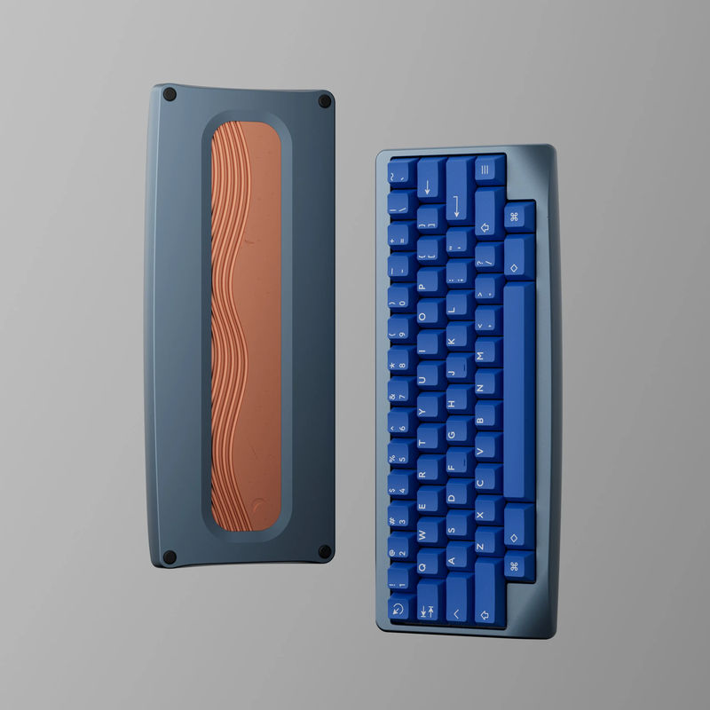 Agar - Color:Anodized light Blue - PCB:Solder PCB - Plate:Alu black plate