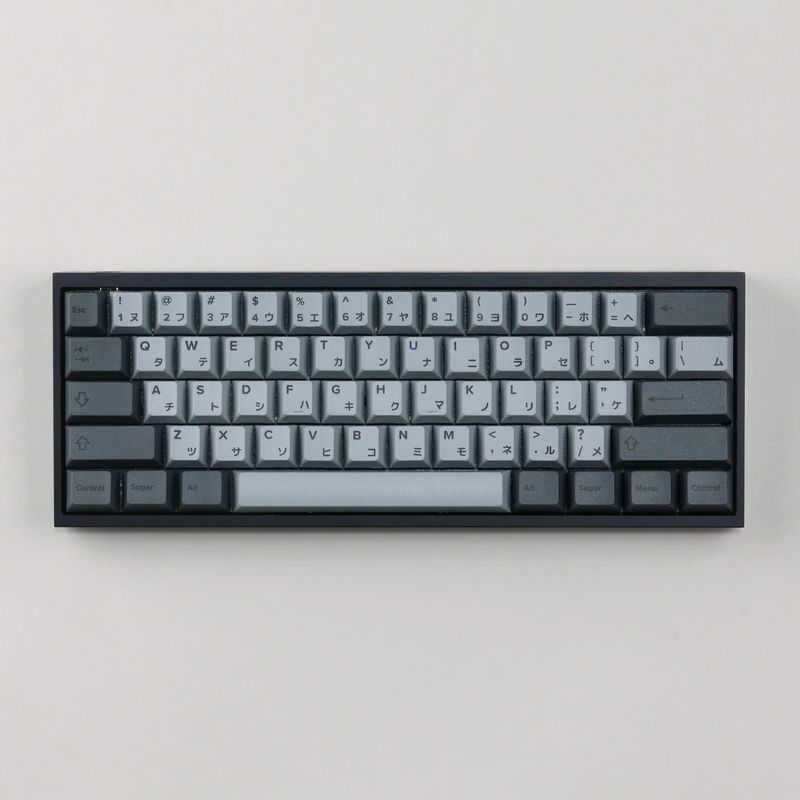 Tofu60 DZ60RGB ANSI Mechanical Keyboard With Cement Grey Japanese PBT Keycaps - Case:Black - PCB:DZ60RGB ANSI V2 - Plate:Aluminum