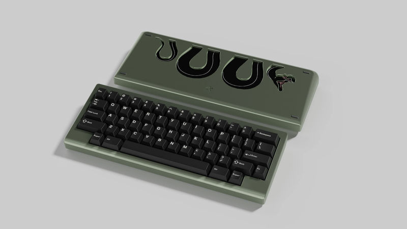 Snake60 R2 - Color:Sage (light green) - Layout:HHKB - PCB:Hotswap PCB