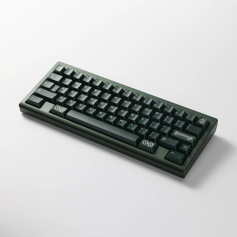 Ready to Use Snake60 R2 Dark Green  Hotswap PCB with PBTfans Emma - Layout:HHKB
