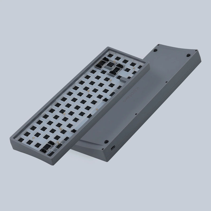 KBD67 Lite R4 Mechanical Keyboard Kit - Color:Steel Gray - PCB Version:Wired ANSI Layout