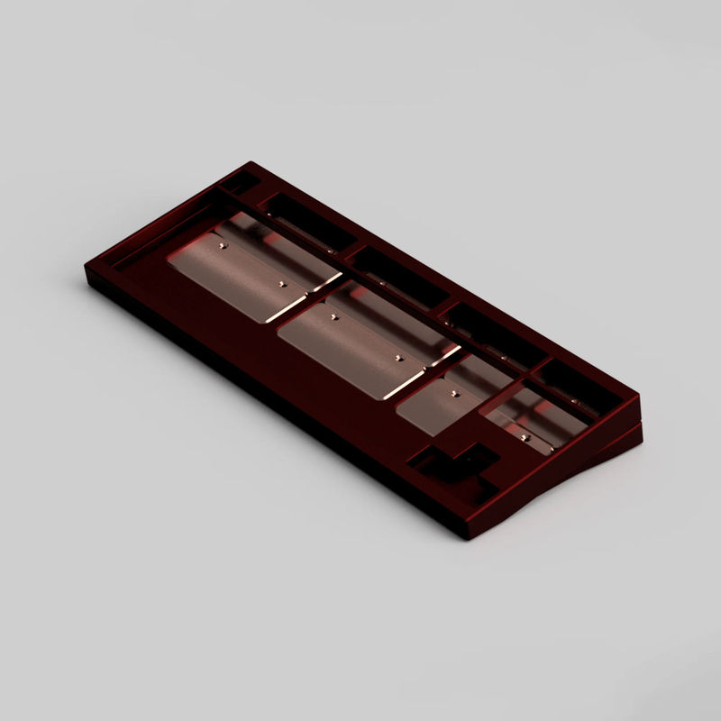 F1-8X V2 Barebone Kit - Color (Top - Bottom):Burgundy - Burgundy - Layout:Winkey