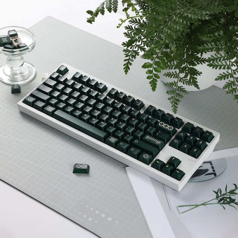 Ready to Use KBD8X MKIII Keyboard With PBTfans Emma - Case color:E-coating White - Layout:WK