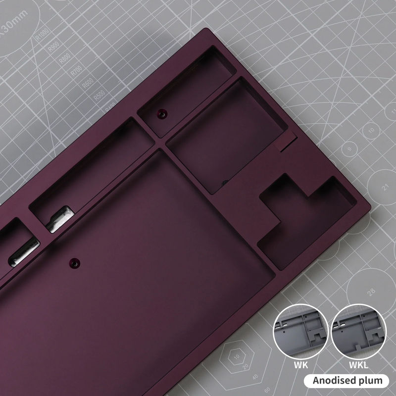 Ready to Use KBD8X MKIII Keyboard With PBTfans Mischief - Case color:Anodised plum - Layout:WK