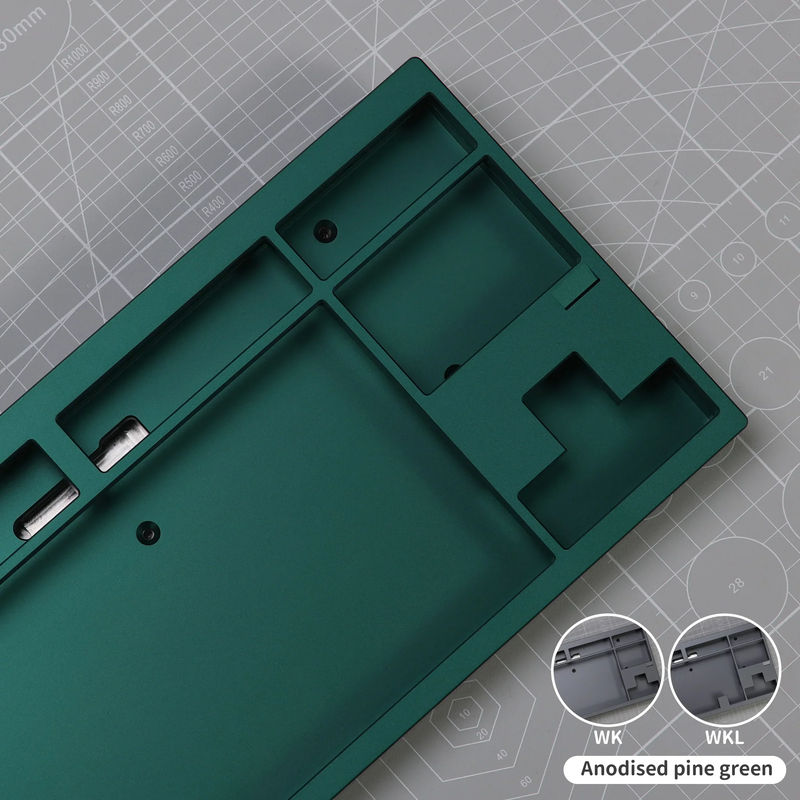 Ready to Use KBD8X MKIII Keyboard With PBTfans Mischief - Case color:Anodised pine green - Layout:WK