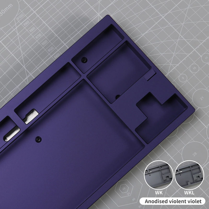 Ready to Use KBD8X MKIII Keyboard With PBTfans Mischief - Case color:Anodised violent violet - Layout:WK