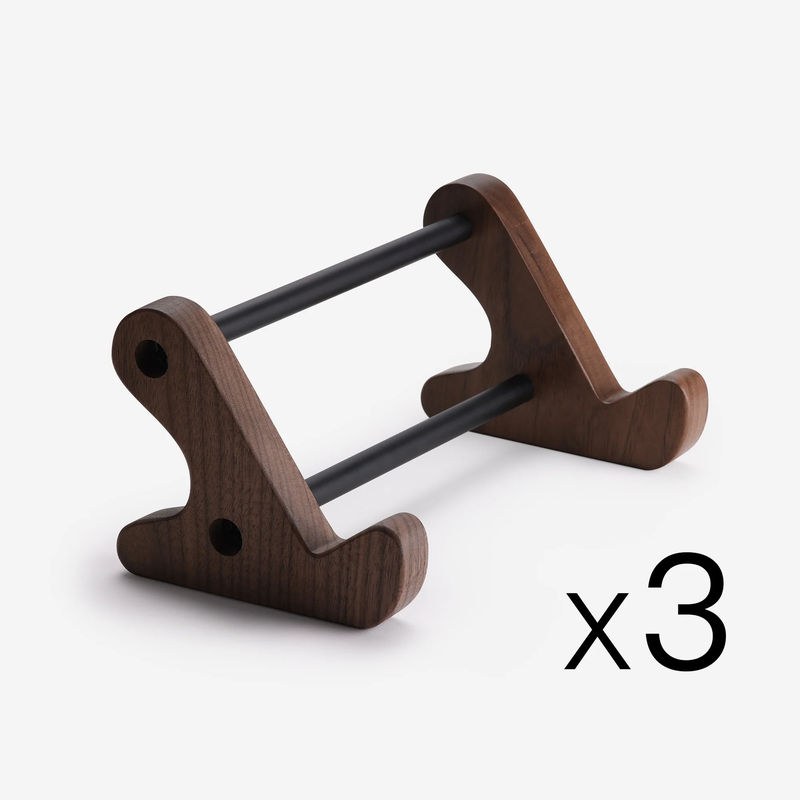 Walnut Wood Keyboard Stand - Option:3 Pieces