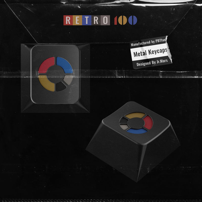 GB Artisan Keycap Collection - Metal Keycap:PBTfans Retro 100
