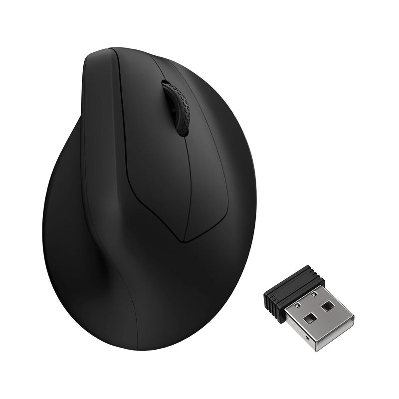 Keychron M5 Wireless Ergonomic Mouse - Color:Black - Sensor:PixArt 3950 (8K Polling Rate)