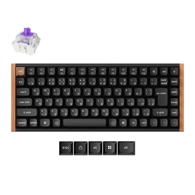 Keychron K2 HE Wireless Magnetic Switch Custom Keyboard (Japan JIS Layout) - Type:Special Edition - Color:Black - Switches:Gateron Double-Rail Magnetic Nebula Switch