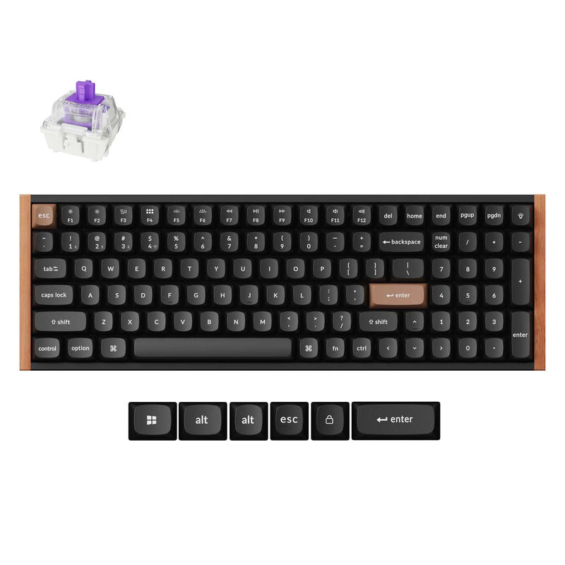 Keychron K4 HE Wireless Magnetic Switch Custom Keyboard - Type:Special Edition - Color:Black - Switches:Gateron Double-Rail Magnetic Nebula Switch