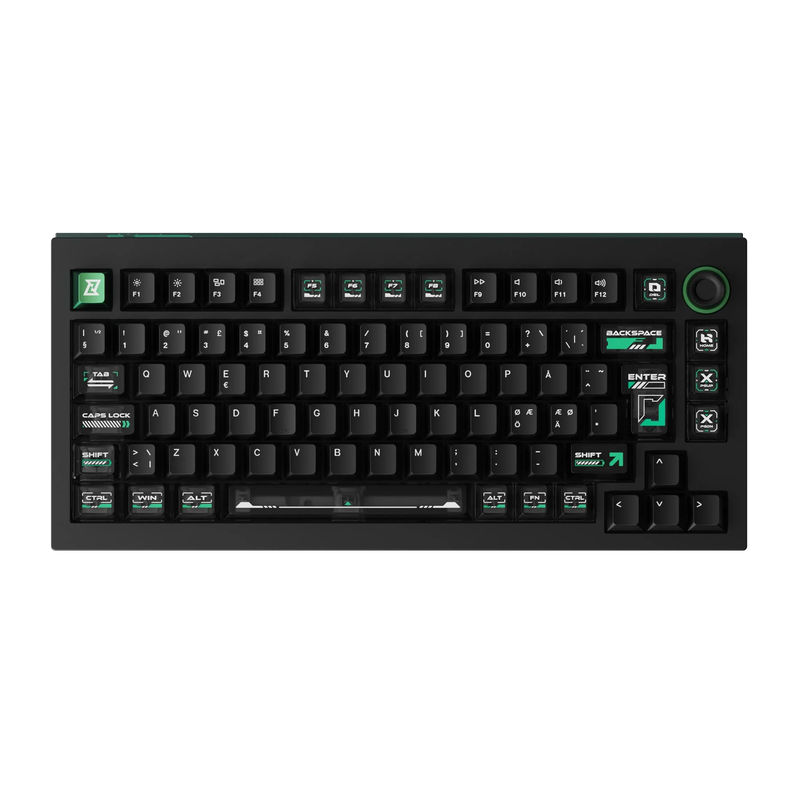 Lemokey L5 HE Magnetic Switch Custom Gaming Keyboard - Type:Fully Assembled Knob (ISO) - Color:Cyber (ISO-BO) - Switches:Lemokey Ultra-fast Lime Magnetic Switch