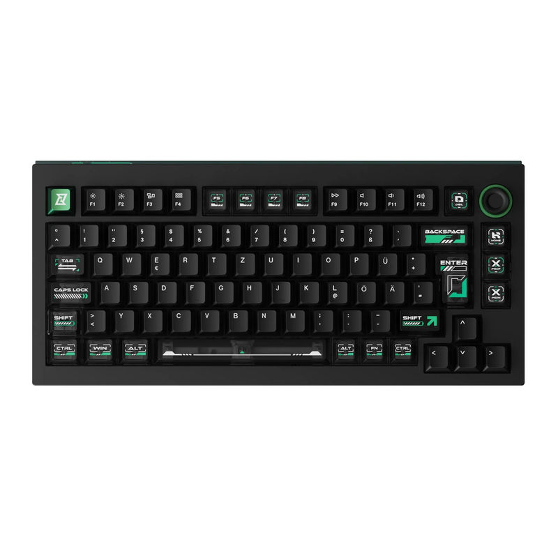 Lemokey L5 HE Magnetic Switch Custom Gaming Keyboard - Type:Fully Assembled Knob (ISO) - Color:Cyber (ISO-DE) - Switches:Lemokey Ultra-fast Lime Magnetic Switch
