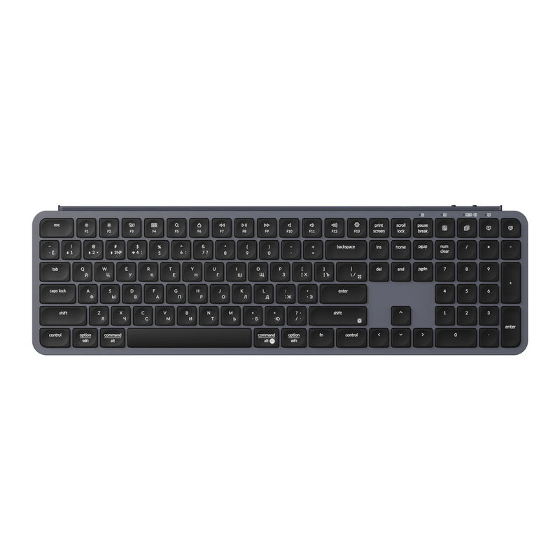 Keychron B6 Pro Ultra-Slim Wireless Keyboard ISO Layout Collection - Color:Space Gray - Layout Version:Russian-ISO