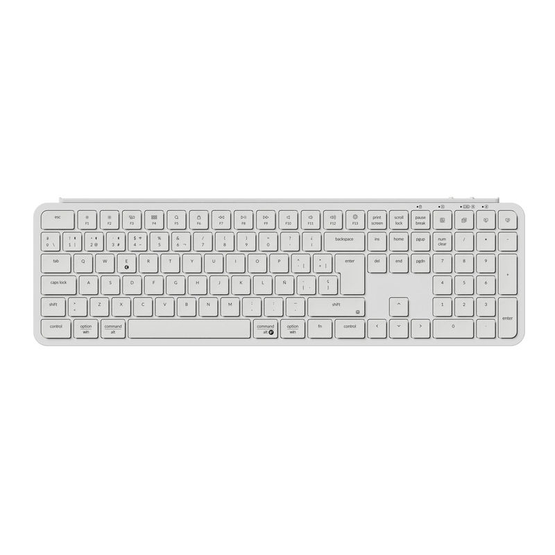 Keychron B6 Pro Ultra-Slim Wireless Keyboard ISO Layout Collection - Color:Ivory White - Layout Version:ES-ISO