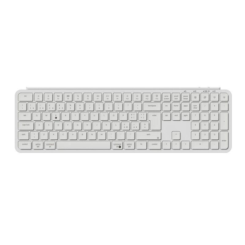 Keychron B6 Pro Ultra-Slim Wireless Keyboard ISO Layout Collection - Color:Ivory White - Layout Version:Italy-ISO