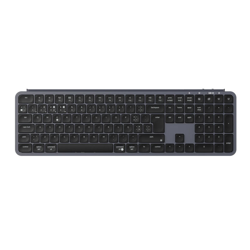 Keychron B6 Pro Ultra-Slim Wireless Keyboard ISO Layout Collection - Color:Space Gray - Layout Version:Portugal-ISO