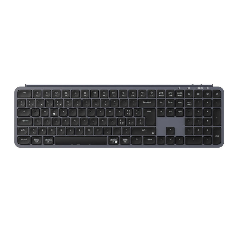 Keychron B6 Pro Ultra-Slim Wireless Keyboard ISO Layout Collection - Color:Space Gray - Layout Version:Italy-ISO